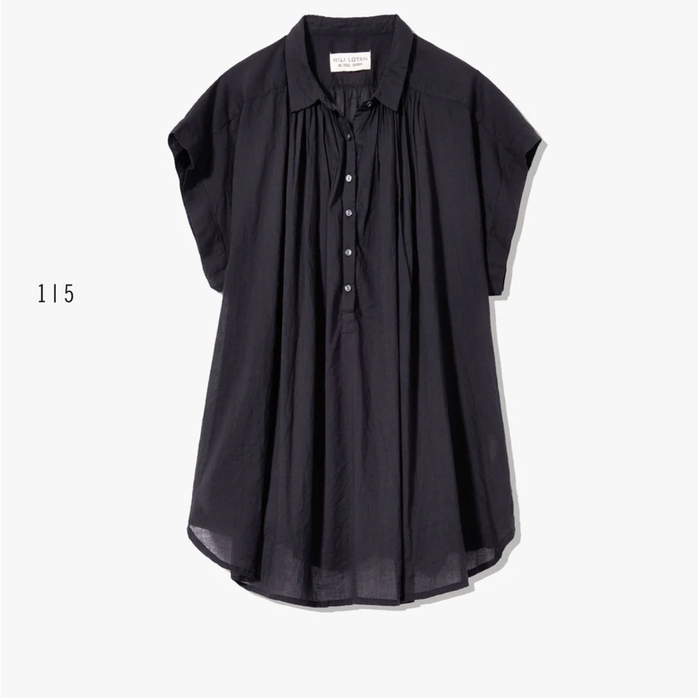 Nili Lotan Normandy Blouse - Navy